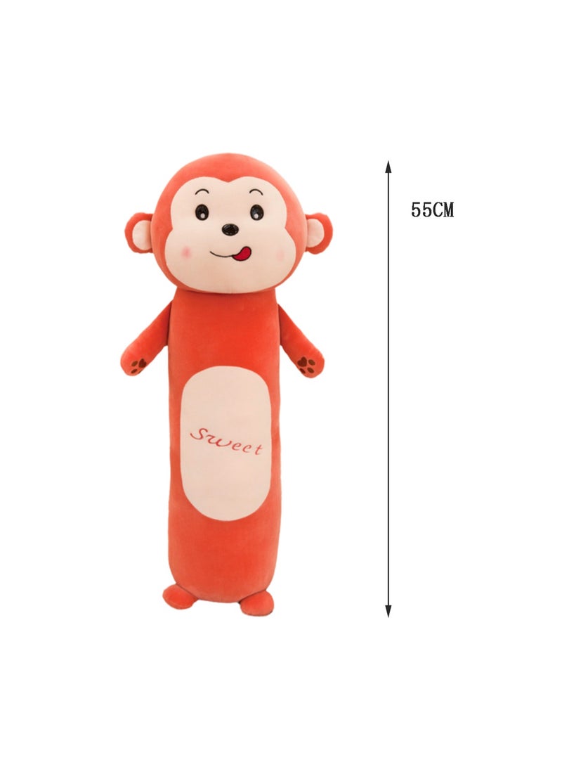 55 CM Cute Column Cartoon Monkey Plush Toy Soft Stuffed Animal Doll For Girls And Boys All Ages Gift - Image 2